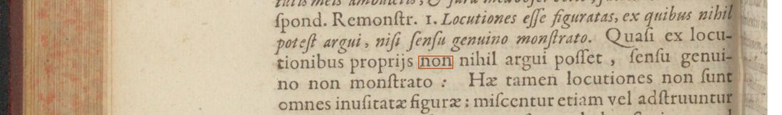 1618 text reading ex locutionibus proprijs non nihil argui posset